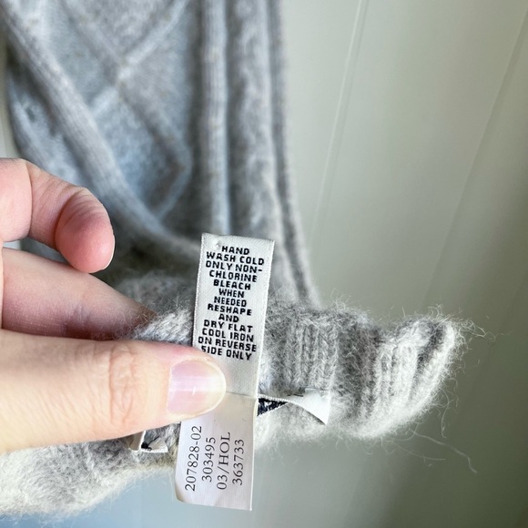 Banana Republic Gray Knit Sequin Lambs Wool and Angora Winter Holiday Scarf - Picture 5 of 5